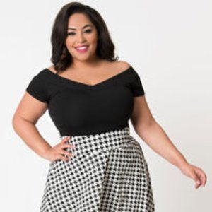 Unique Vintage 1950s black Deena top